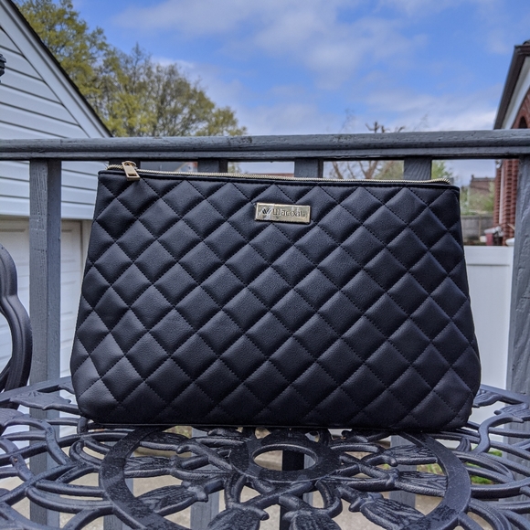 🎁Quilted Vegan Leather Clutch & Coin Purse Set - Picture 2 of 3